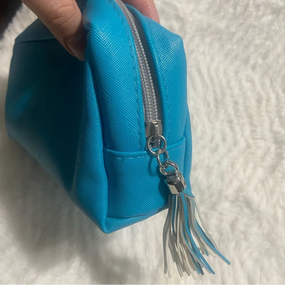 Tula Sky Blue Cosmetic Case with Tassel